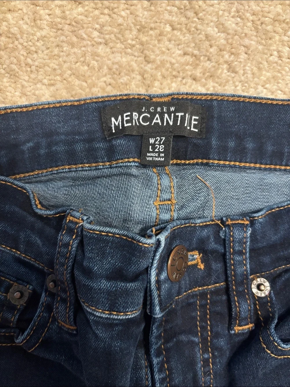 J Crew Women's Dark Indigo Skinny Jeans - Stretch Slim Fit